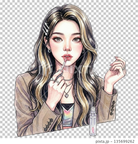 南韓偶像塗唇彩 135699262