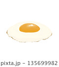 リアルな目玉焼きのイラスト 135699982