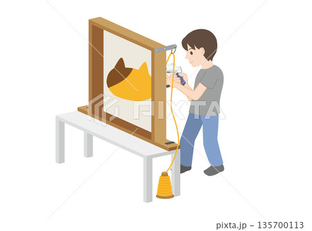 タフティングをする人 135700113