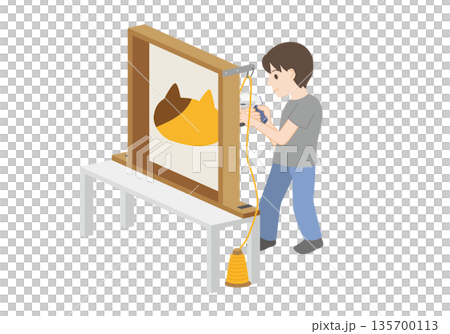 タフティングをする人 135700113