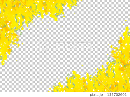 水彩風格油菜花框 水彩風格油菜花框 135702601