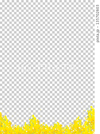 水彩風格油菜花框 水彩風格油菜花框 135702603