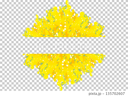 水彩風格油菜花框 水彩風格油菜花框 135702607