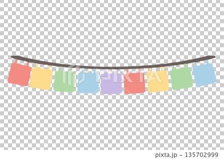 ふんわり春色 卒園・入園シリーズ｜カラフルなガーランド 135702999