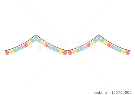 ふんわり春色 卒園・入園シリーズ｜カラフルなガーランド 135703000