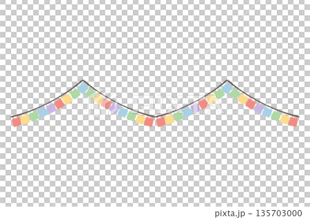 ふんわり春色 卒園・入園シリーズ｜カラフルなガーランド 135703000