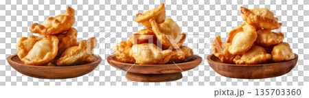 Sopaipillas fried dough or bread, sweet or savory stacked together, isolated on white background. Concept of Mexican street food Sopaipillas fried dough or bread, sweet or savory stacked together, isolated on white background. Concept of Mexican street food 135703360