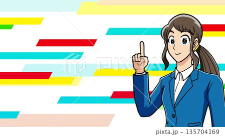 カラフル背景、男性女性 135704169