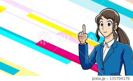 カラフル背景、男性女性 135704170