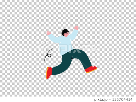 一名男子歡呼慶祝 一名男子歡呼慶祝 135704414