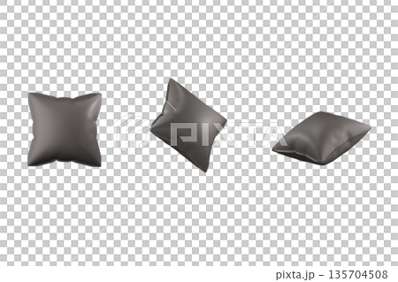 3D illustration of a gray cushion 3D illustration of a gray cushion 135704508