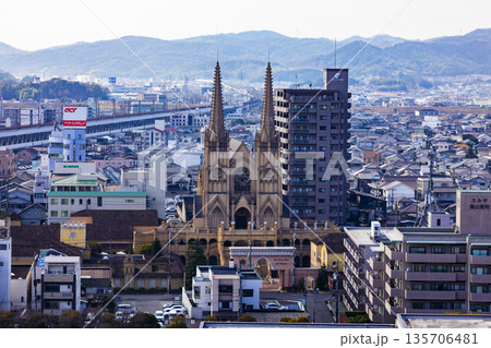 福山城から見た福山市の街並 135706481