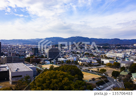 福山城から見た福山市の街並 135706483
