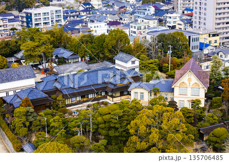 福山城から見た福山市の街並 135706485