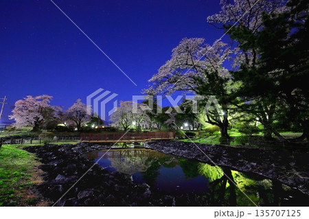 桜満開の長峰公園／栃木県矢板市 135707125