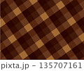 茶色のチェック背景 135707161