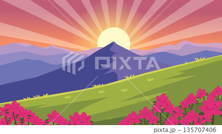 Radiant Spring Sunrise Rolling Meadows Radiant Spring Sunrise Rolling Meadows 135707406