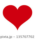 ハートのアイコン。ハート、愛、感情、平和、愛情、心、喜び、嬉しさ、心臓など ハートのアイコン。ハート、愛、感情、平和、愛情、心、喜び、嬉しさ、心臓など 135707702