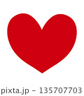 ハートのアイコン。ハート、愛、感情、平和、愛情、心、喜び、嬉しさ、心臓など ハートのアイコン。ハート、愛、感情、平和、愛情、心、喜び、嬉しさ、心臓など 135707703