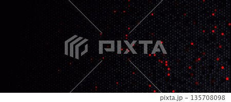 SaaS uptime status background, minimalist hex mesh with red incident points. Status pages, KPI slides, postmortems. Reliability backgrounds for ops teams. Vector illustration SaaS uptime status background, minimalist hex mesh with red incident points. Status pages, KPI slides, postmortems. Reliability backgrounds for ops teams. Vector illustration 135708098