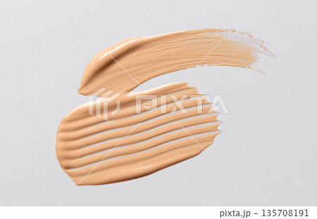 Skin foundation or makeup base. Cosmetic product. 135708191