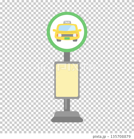 計程車月台插圖 135708879