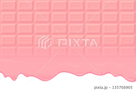 とろけるいちご板チョコレート_横 とろけるいちご板チョコレート_横 135708905