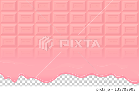 とろけるいちご板チョコレート_横 とろけるいちご板チョコレート_横 135708905