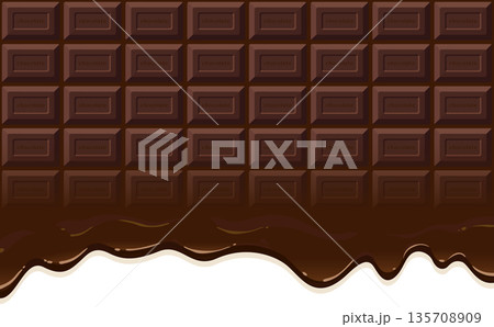 とろける板チョコレート_横 とろける板チョコレート_横 135708909