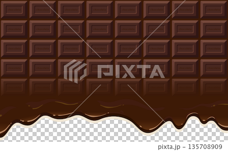 とろける板チョコレート_横 とろける板チョコレート_横 135708909