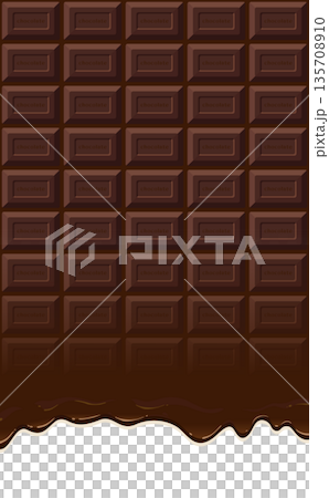 Melting chocolate bar_Vertical Melting chocolate bar_Vertical 135708910