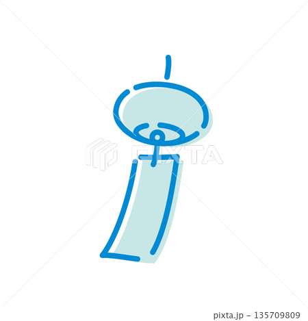 風鈴 シンプル イラスト 風鈴 シンプル イラスト 135709809