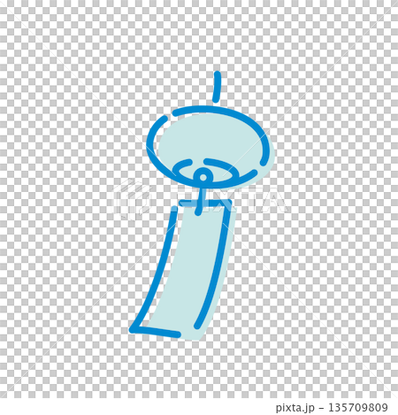 風鈴 シンプル イラスト 風鈴 シンプル イラスト 135709809
