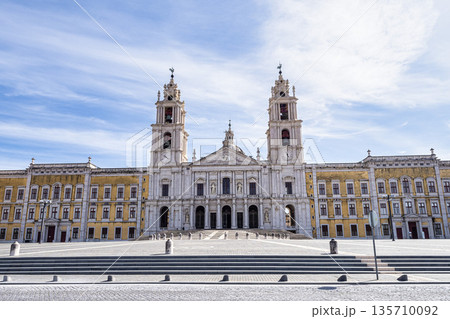 The Mafra National Palace is a monumental baroque and italianized palace-monastery in Mafra, Portugal. The Mafra National Palace is a monumental baroque and italianized palace-monastery in Mafra, Portugal. 135710092