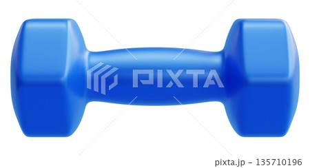 Blue Fitness Dumbbell Front View 135710196