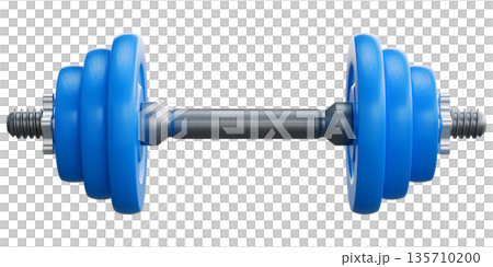 Adjustable Dumbbell with Blue Weight Plates And Chrome Bar Front View Adjustable Dumbbell with Blue Weight Plates And Chrome Bar Front View 135710200