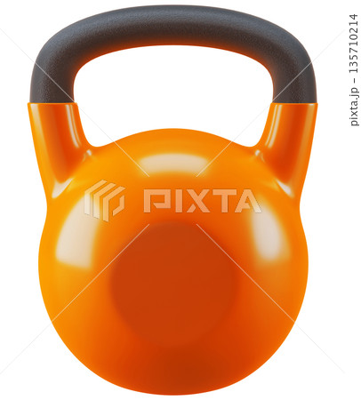Orange Kettlebell Isolated on Transparent Background Orange Kettlebell Isolated on Transparent Background 135710214