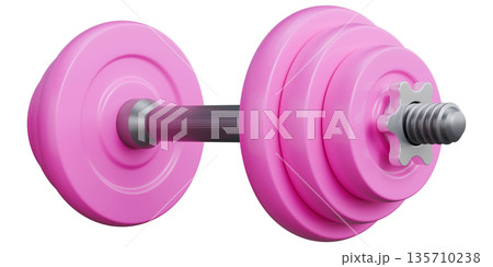 Adjustable Dumbbell with Pink Weight Plates And Chrome Bar Perspective View Adjustable Dumbbell with Pink Weight Plates And Chrome Bar Perspective View 135710238