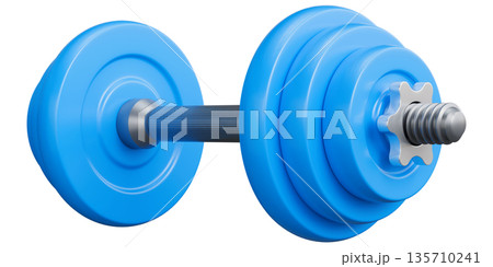 Adjustable Dumbbell with Blue Weight Plates And Chrome Bar Perspective View Adjustable Dumbbell with Blue Weight Plates And Chrome Bar Perspective View 135710241