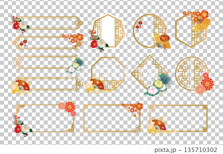 中式邊框裝飾邊框 135710302