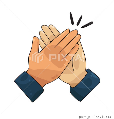 illustration of Hand clap 135710343