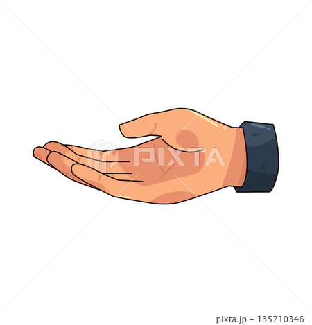 illustration of Hand Offer illustration of Hand Offer 135710346