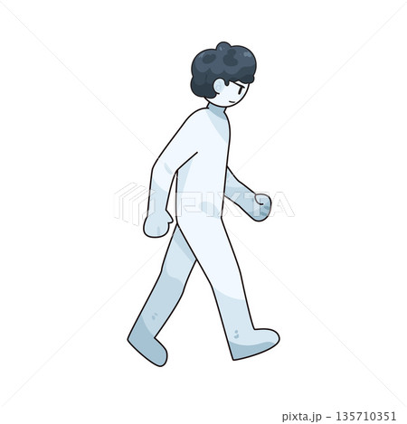 illustration of Person Walking illustration of Person Walking 135710351