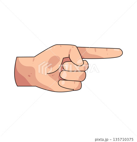 illustration of Point Finger 135710375