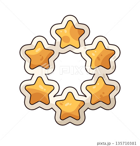 illustration of six stars illustration of six stars 135710381