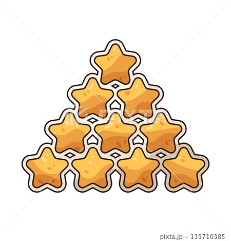 illustration of ten stars 135710385