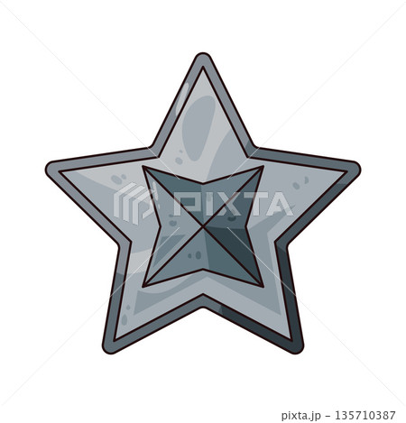 illustration of silver star 135710387