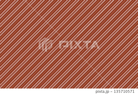 茶色と白のシンプルな斜めストライプ背景・シームレスなラインパターン素材 茶色と白のシンプルな斜めストライプ背景・シームレスなラインパターン素材 135710571