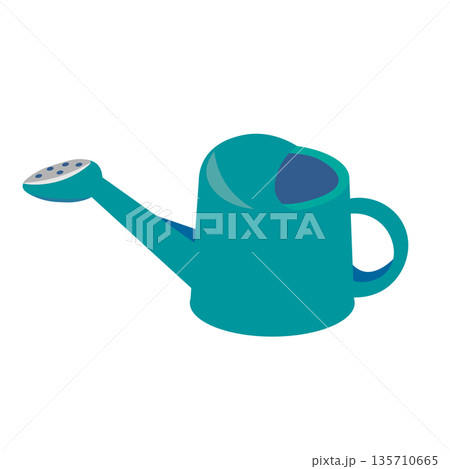 青色のじょうろのベクターイラスト 135710665