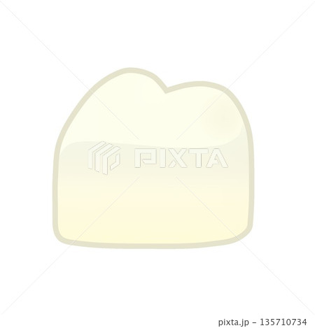 ハート型ホワイトチョコレートのイラスト ハート型ホワイトチョコレートのイラスト 135710734